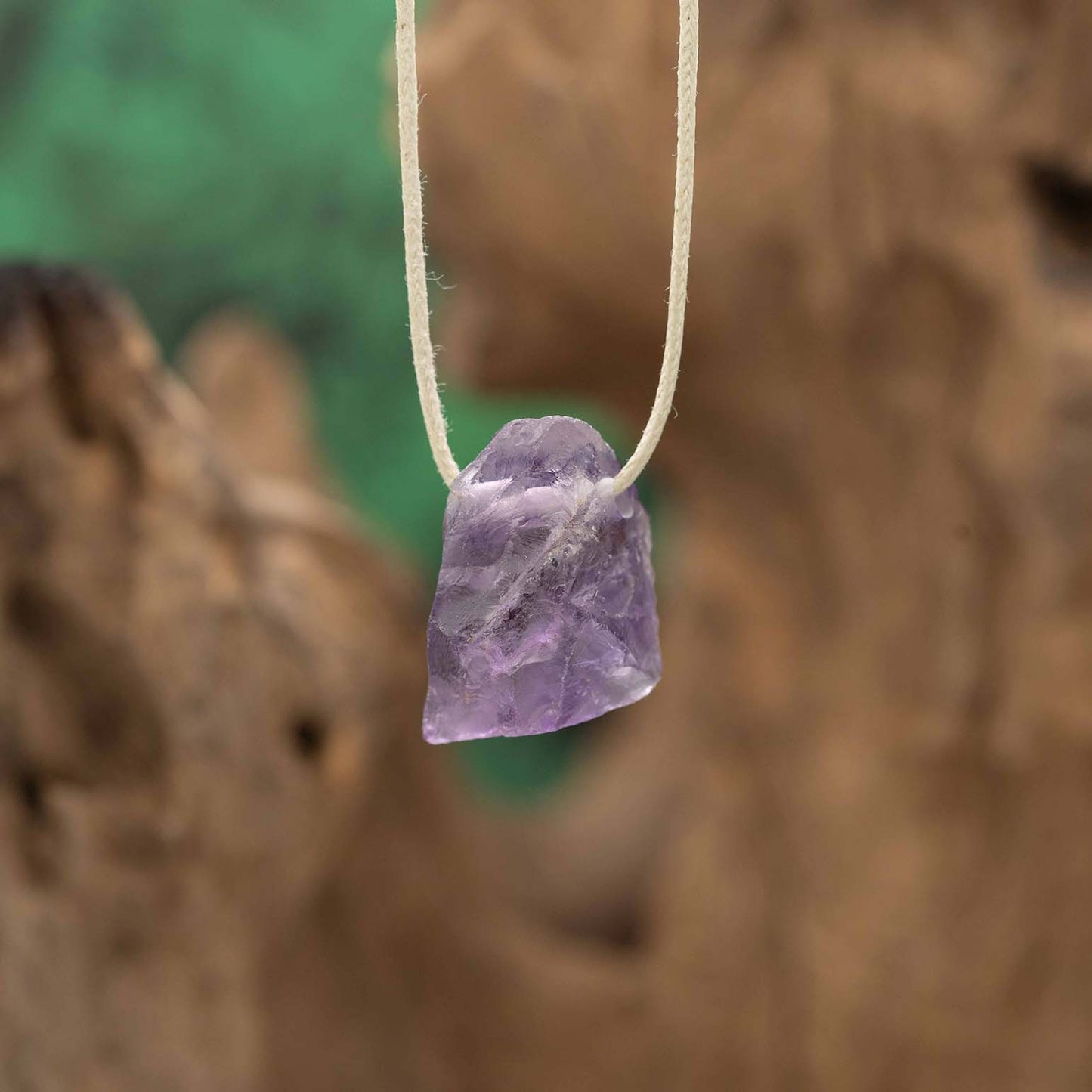 Amethyst roh Anhänger gelocht
