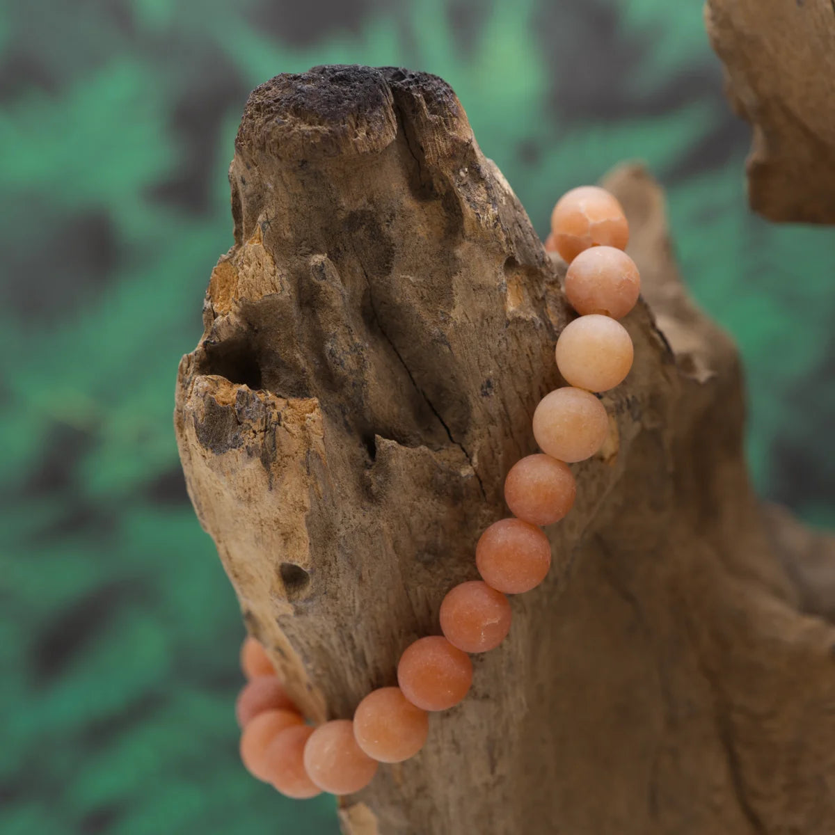 Edelstein-Armband aus 8 mm orangefarbenem, mattem Aventurin – bringt Wärme und Lebensfreude.