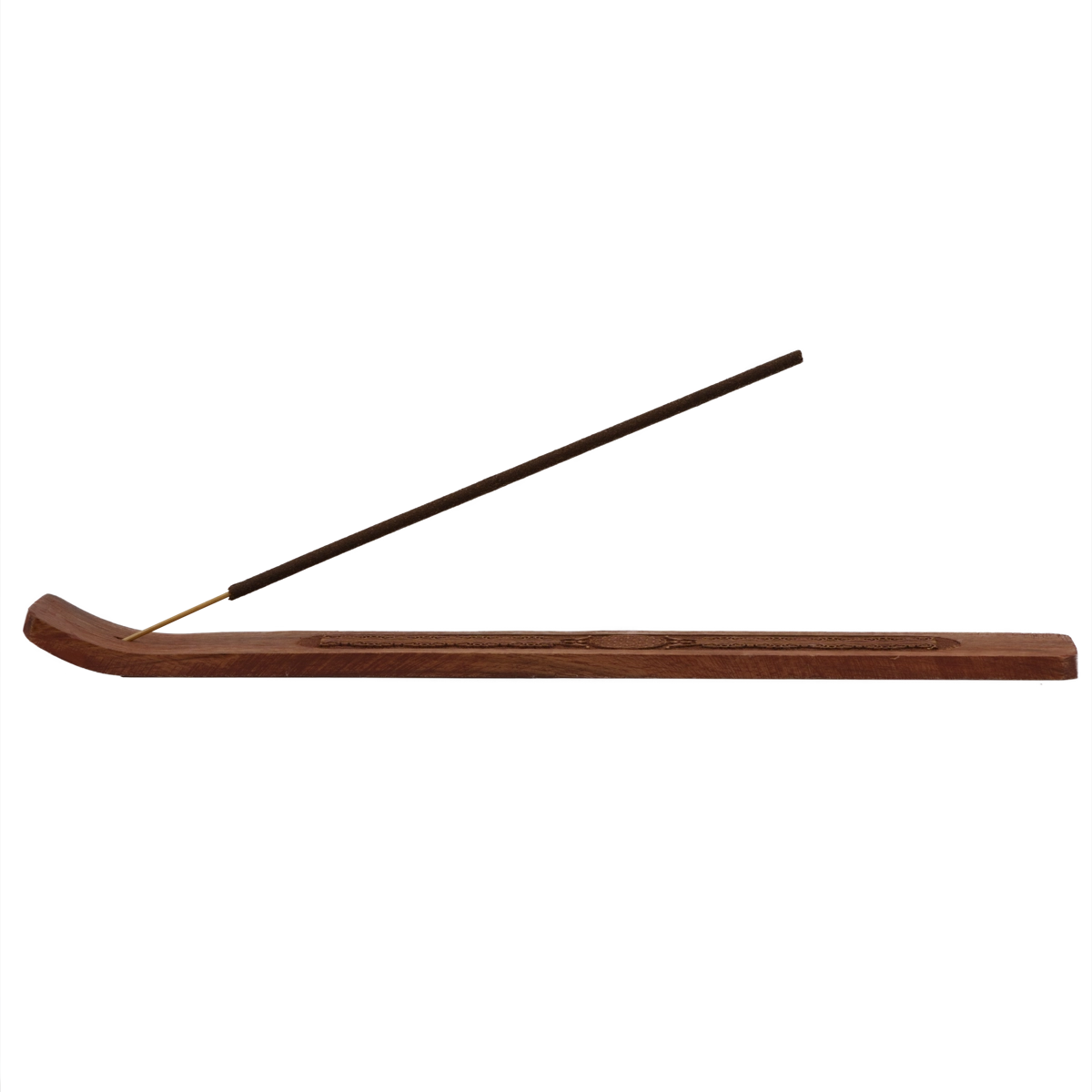 Räucherstäbchenhalter aus Akazienholz mit Blume des Lebens – harmonisches Symbol für Schutz und Energie, ideal für feine Räucherstäbchen, bei Calerris.