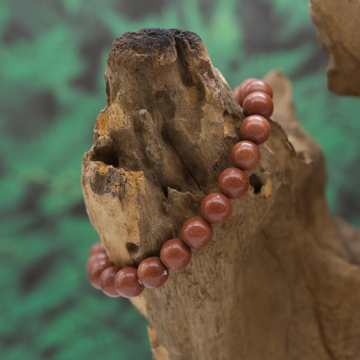 Edelstein-Armband aus 8 mm Goldfluss-Perlen – stärkt Selbstbewusstsein und Motivation.