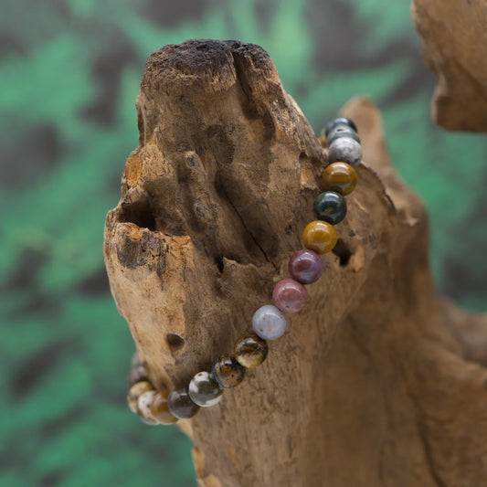 Edelstein-Armband aus 6 mm Oceanjaspis – beruhigt und stabilisiert.