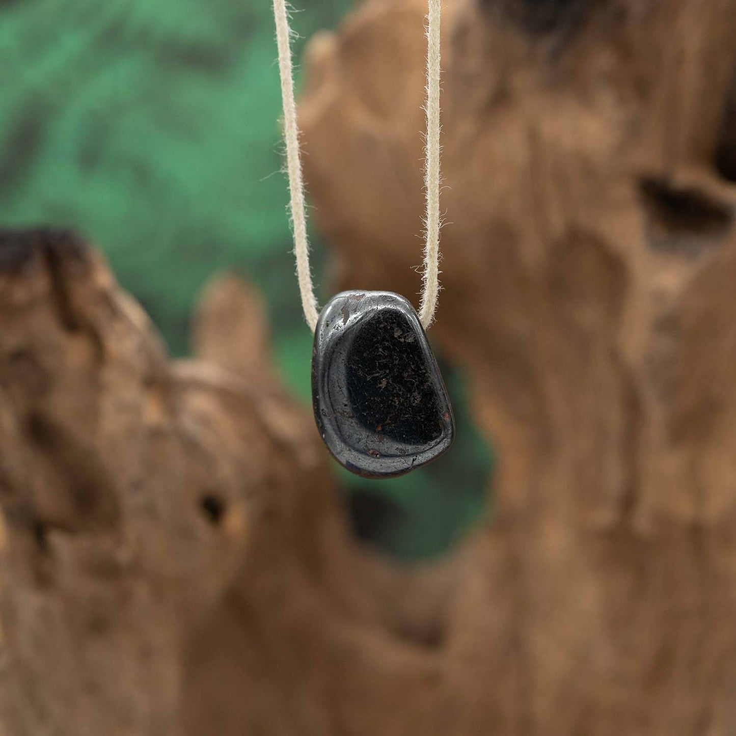 Magnetit Anhänger gelocht