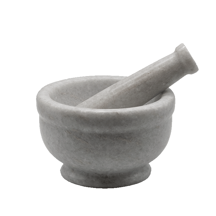 Marmor Mörser weiß