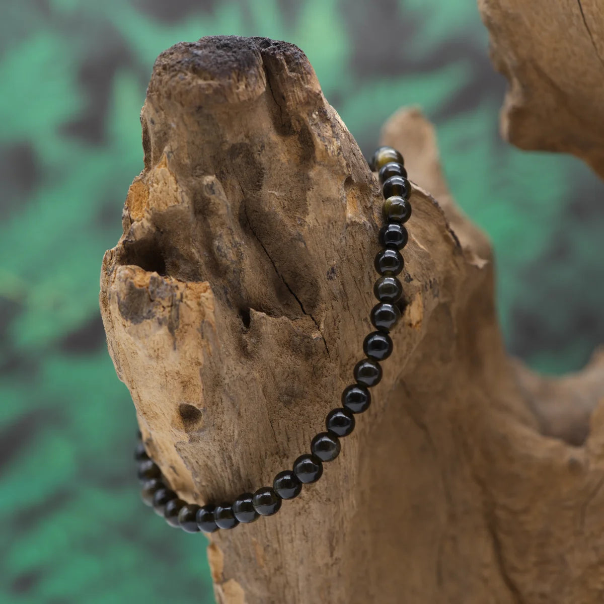 Edelstein-Armband aus 4 mm Goldobsidian – verleiht Stärke und Schutz.