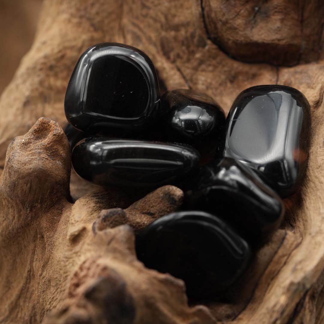 Obsidian "Apacheträne" Trommelstein