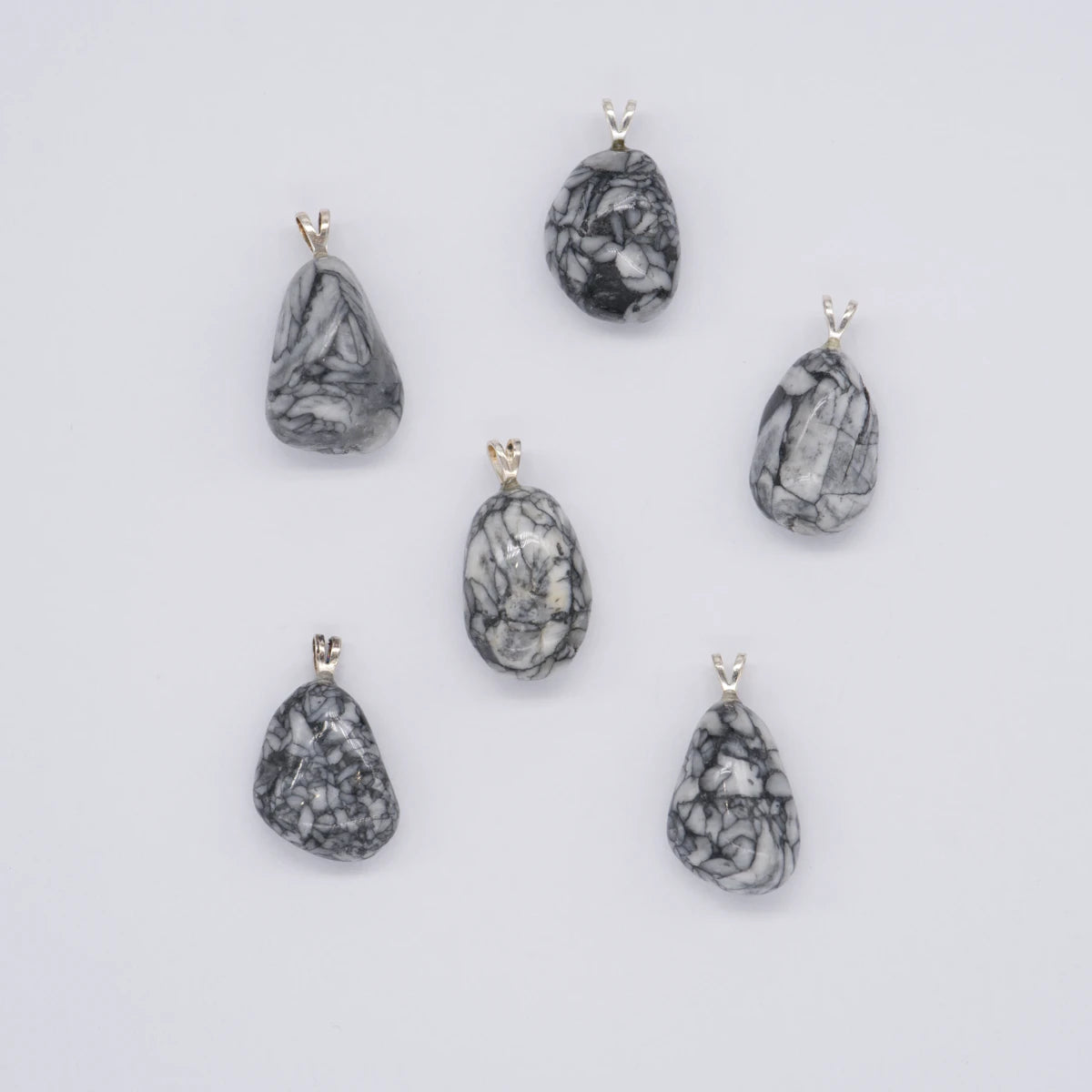Pinolith "Eisblumenmagnesit" Anhänger