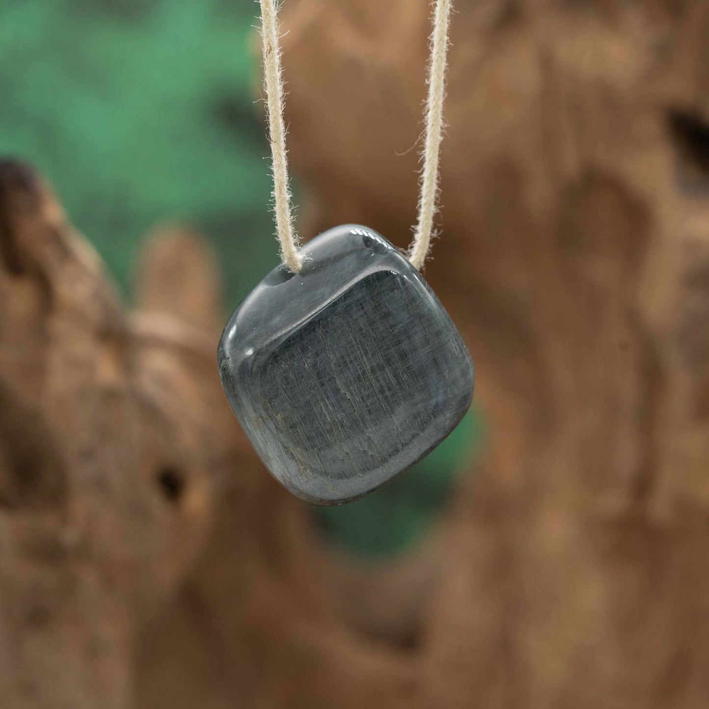 Katzenaugenquarz Anhänger gelocht