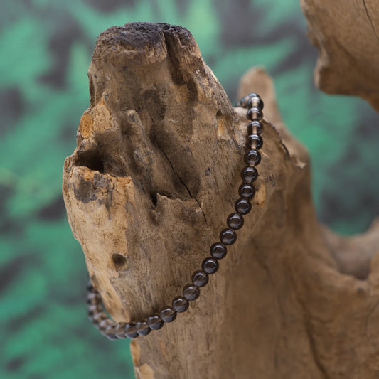 Edelstein-Armband aus 4 mm Rauchquarz – erdet und löst negative Energie.