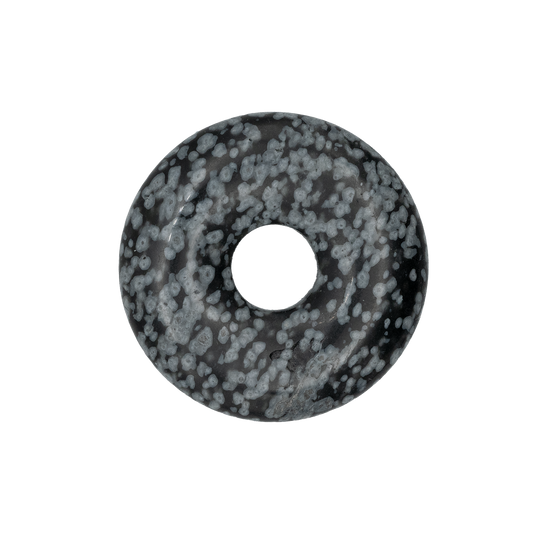 Obsidian "Schneeflockenobsidian" Donut