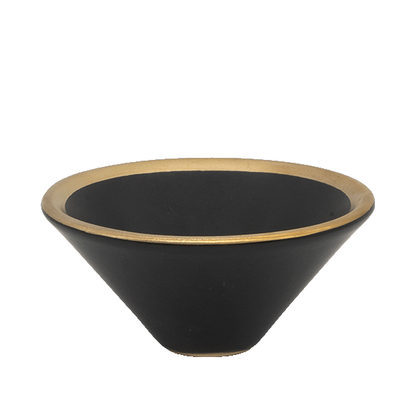 Räucherschale in Schwarz-Gold