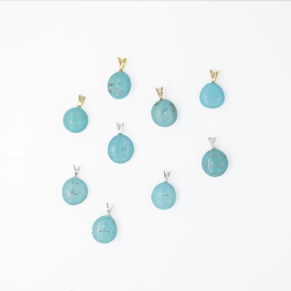 Türkis Anhänger mini in Gold & Silber