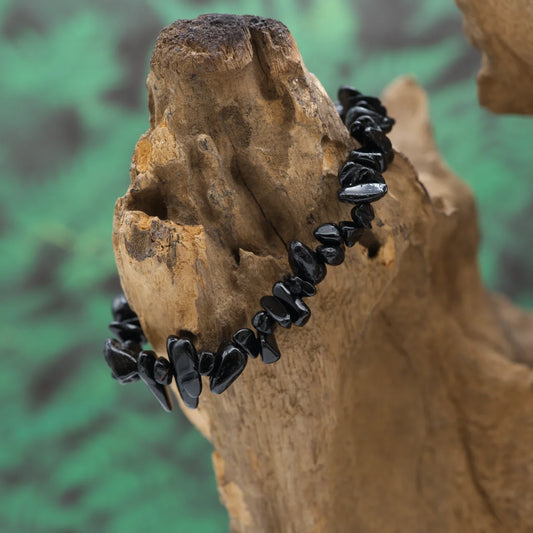 Splitterarmband aus schwarzem Turmalin – schützt und erdet.