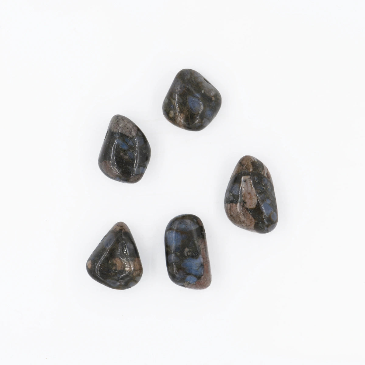 Vulkanit "Blue Spot Stone / Que Sera Stone" Anhänger gelocht
