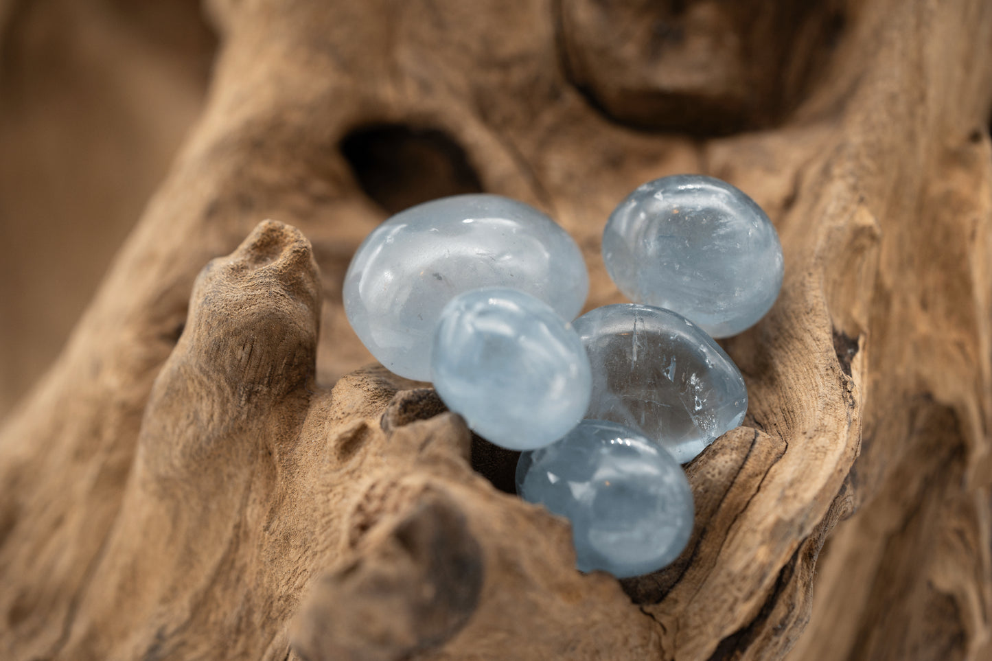 Coelestin A-Qual der Kategorie Trommelsteine