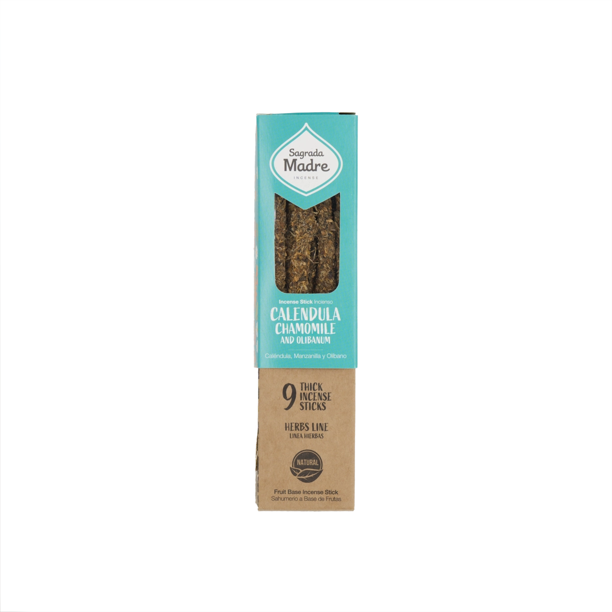 Sagrada Madre Herbal Räucherstäbchen Kamille, Ringelblume & Weihrauch – handgefertigte 9 Sticks aus Argentinien, beruhigend und reinigend für Meditation & Harmonie.