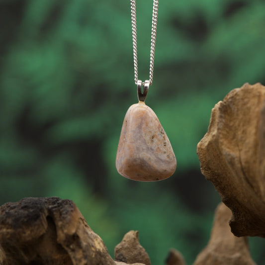 Achat "Moosachat" rosa Anhänger