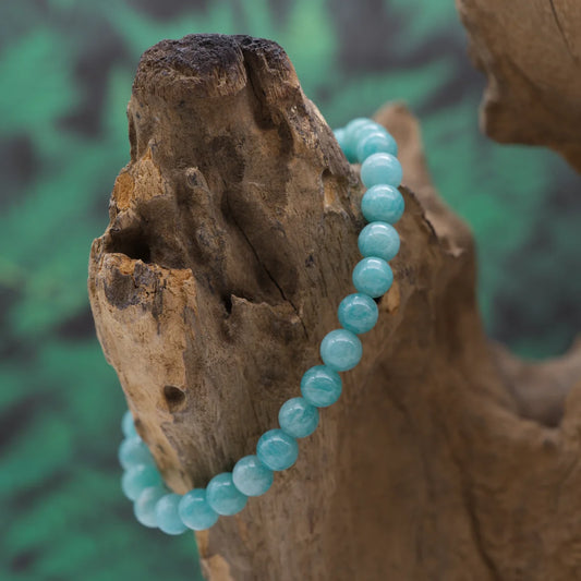 Edelstein-Armband aus 6 mm Amazonit in 1A-Qualität – harmonisiert und beruhigt.