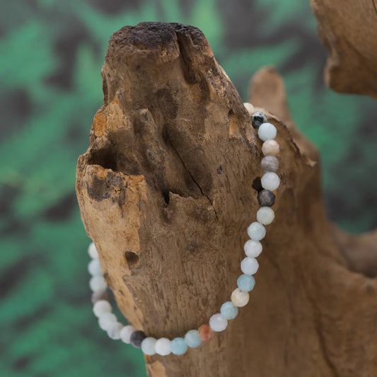 Edelstein-Armband aus 4 mm facettiertem Amazonit – schenkt Gelassenheit und Offenheit.