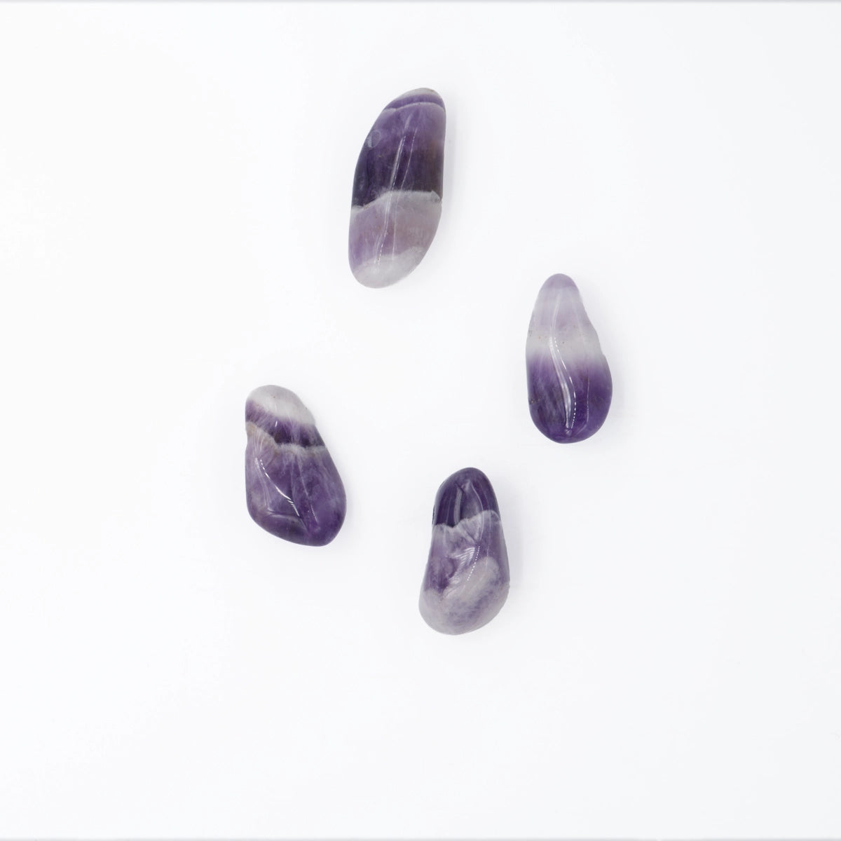 Amethyst Chevron Anhänger gelocht