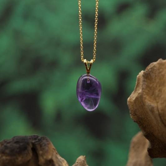 Amethyst Anhänger mini in Gold & Silber