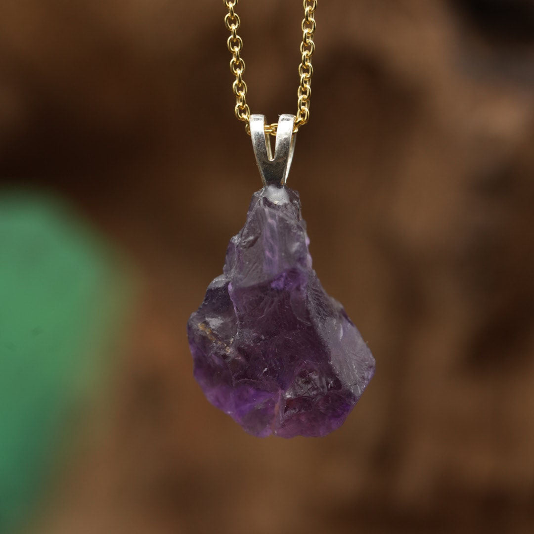Amethyst roh Anhänger