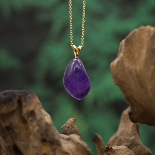 Amethyst 1A-Qual. Anhänger in Gold & Silber