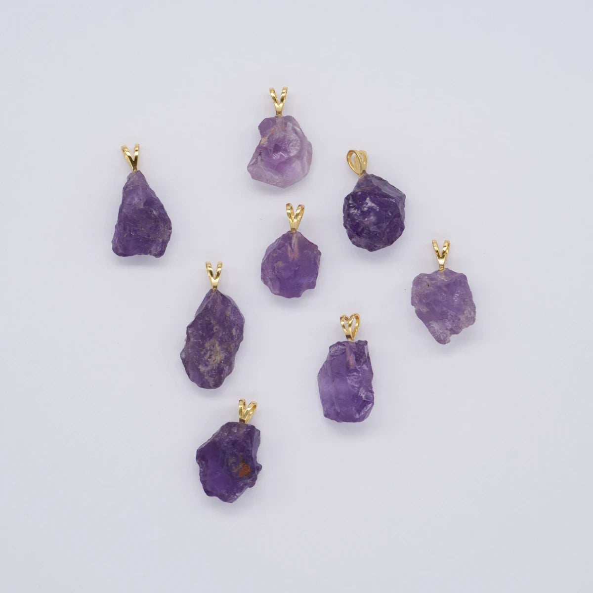 Amethyst roh Anhänger in Gold & Silber