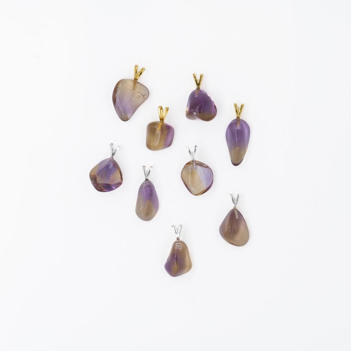 Ametrin 1A-Qual. Anhänger mini in Gold & Silber