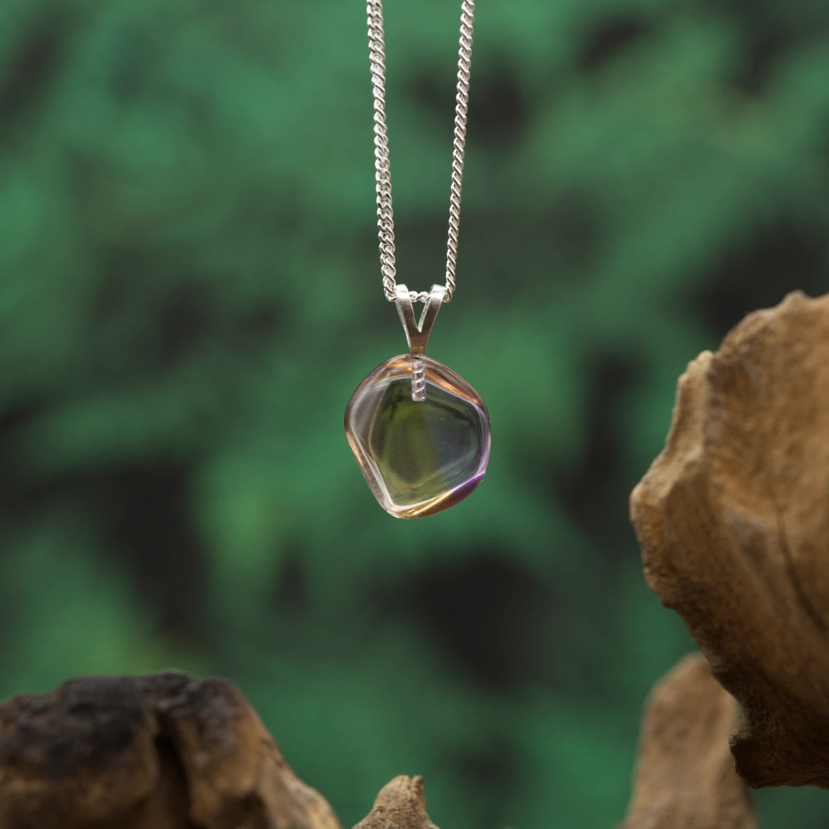 Ametrin 1A-Qual. Anhänger mini in Gold & Silber