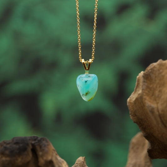 Opal "Andenopal" 1A-Qual. Anhänger mini in Gold & Silber