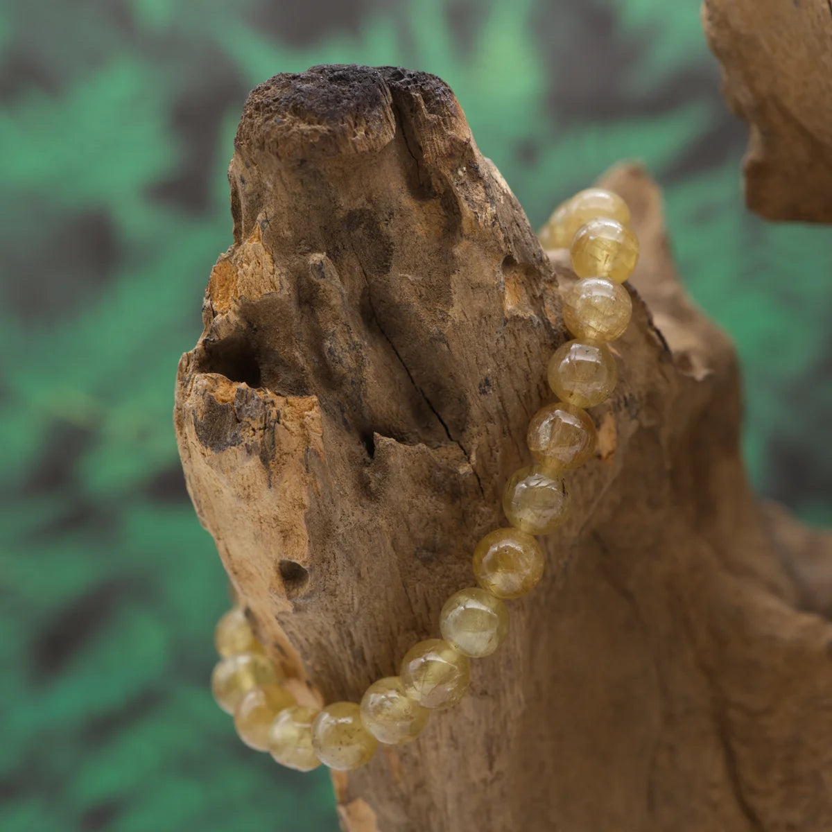 Edelstein-Armband aus 8 mm gelbem Apatit – aktiviert Lebensfreude und Kreativität.