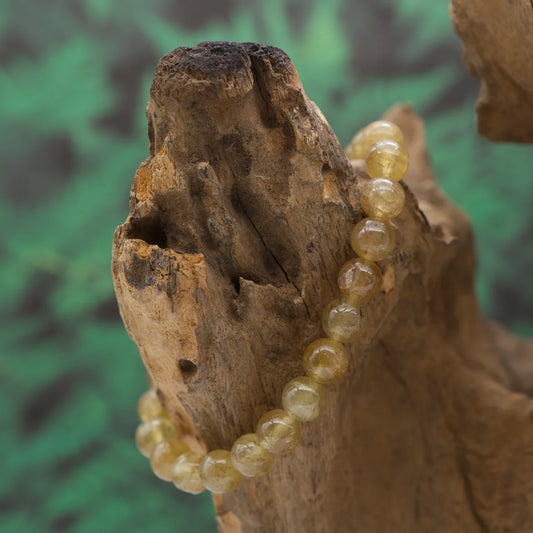 Edelstein-Armband aus 8 mm gelbem Apatit – aktiviert Lebensfreude und Kreativität.