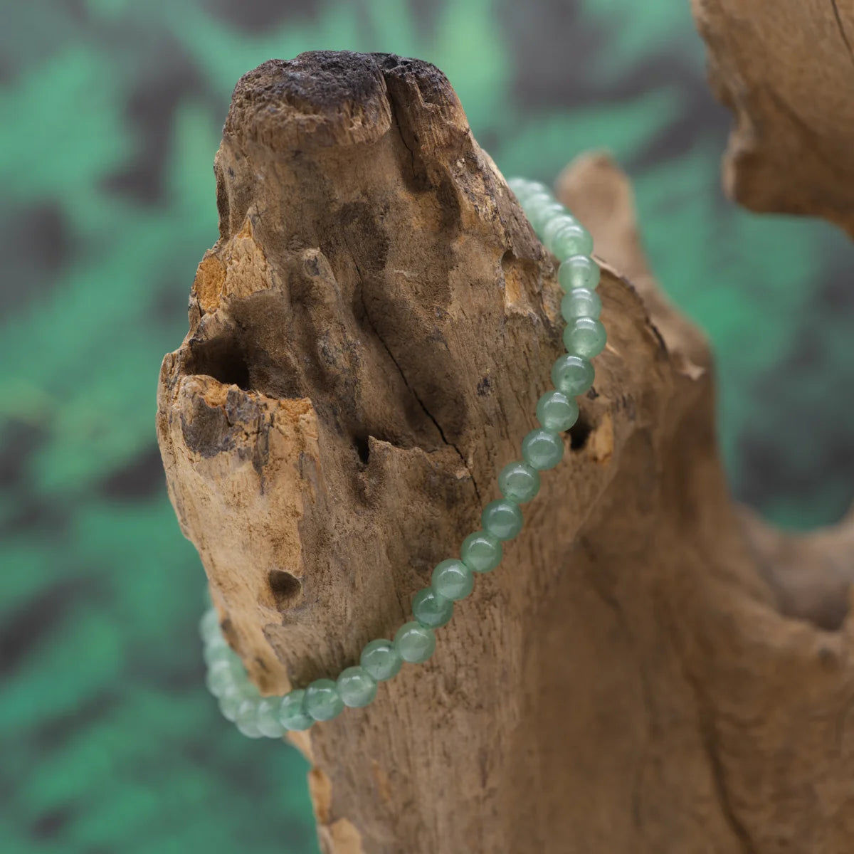 Edelstein-Armband aus 4 mm grünem Aventurin – harmonisiert Herz und Geist.