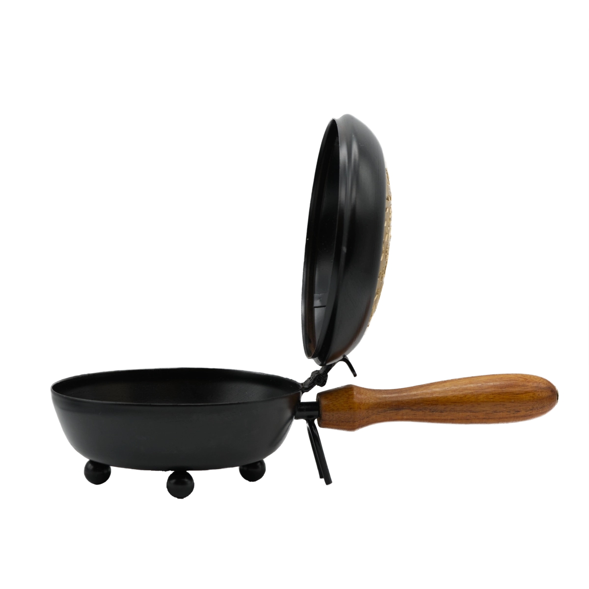 Räuchergefäß Yggdrasil aus Eisen mit Holzgriff – inspiriert vom Weltenbaum, ideal für Schutz- und Reinigungsrituale, online kaufen bei Calerris.