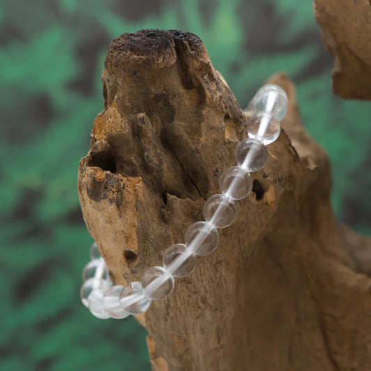 Edelstein-Armband aus 8 mm Bergkristall-Perlen – klärt Energie und stärkt Bewusstsein.