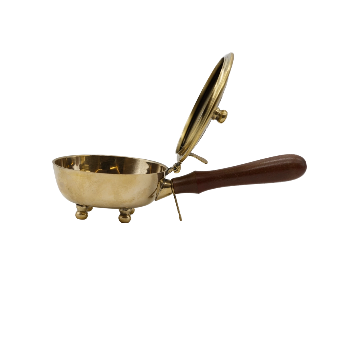 Räuchergefäß Blume des Lebens aus Messing mit Holzgriff – ideal für Raum- und Aurareinigung, Symbol für Schutz und Manifestation, online kaufen bei Calerris.