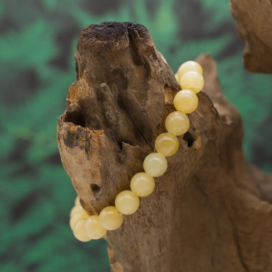 Edelstein-Armband aus 8 mm Orangencalcit-Perlen – schenkt Vitalität und Lebensfreude.