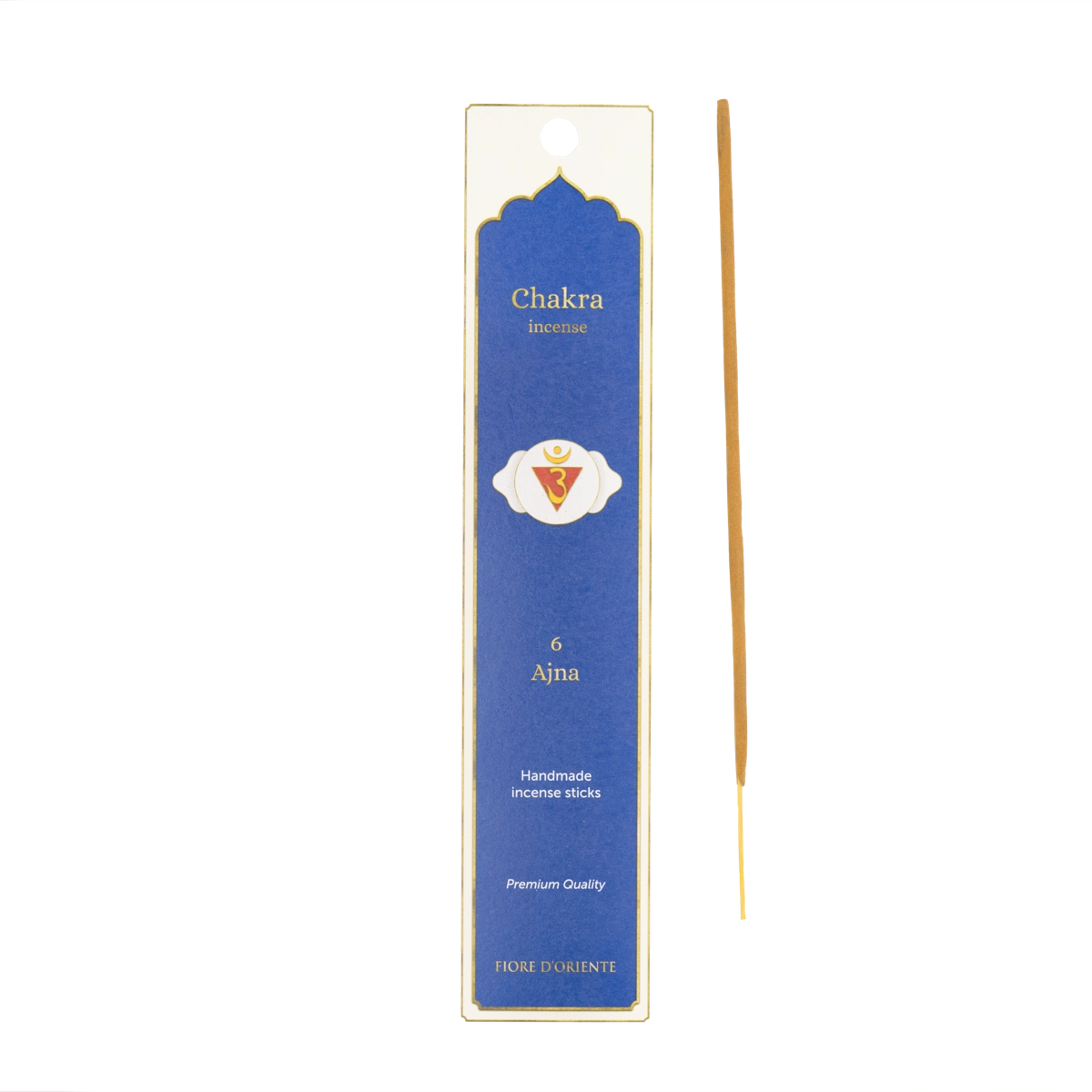 Fiore d’Oriente Chakra Räucherstäbchen Stirnchakra – 10 natürliche, handgefertigte Sticks zur Förderung von Intuition, Klarheit und innerer Balance.