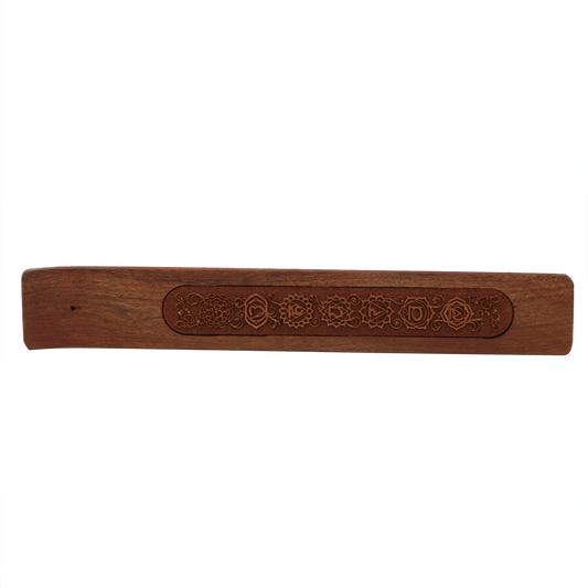 Räucherstäbchenhalter aus Akazienholz – schlichtes Naturdesign, ideal für japanischen und Masala-Weihrauch, handlich und stilvoll, online kaufen bei Calerris.