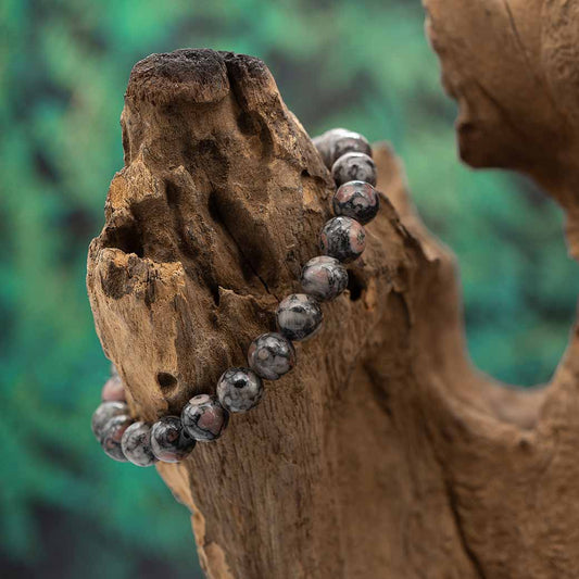 Crinoid Fossil in Marmor Armband 8mm