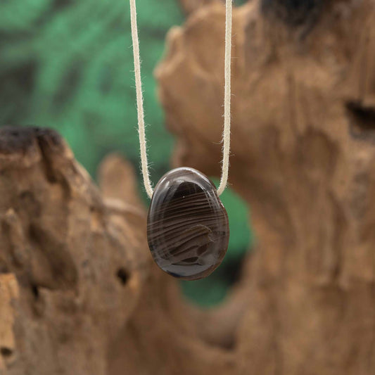 Dolomit "Swiss Coffe Stone" Anhänger gelocht