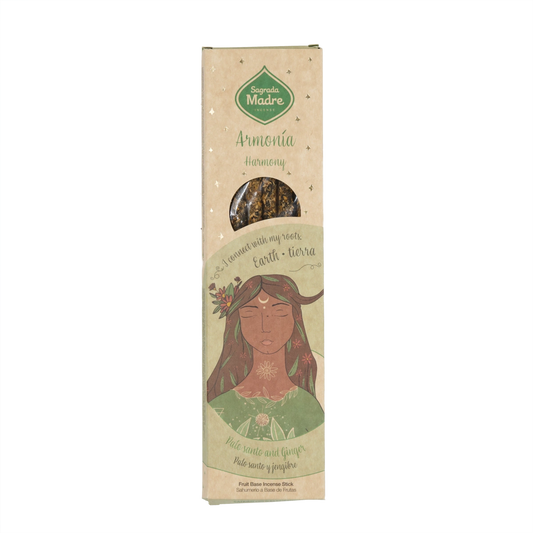 Sagrada Madre Element Erde Räucherstäbchen – 6 handgefertigte Sticks mit Palo Santo und Ingwer für Erdung, Vertrauen und innere Harmonie.