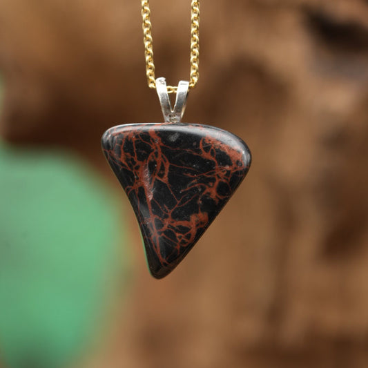 Eisenkiesel "Spiderweb Stone" Anhänger
