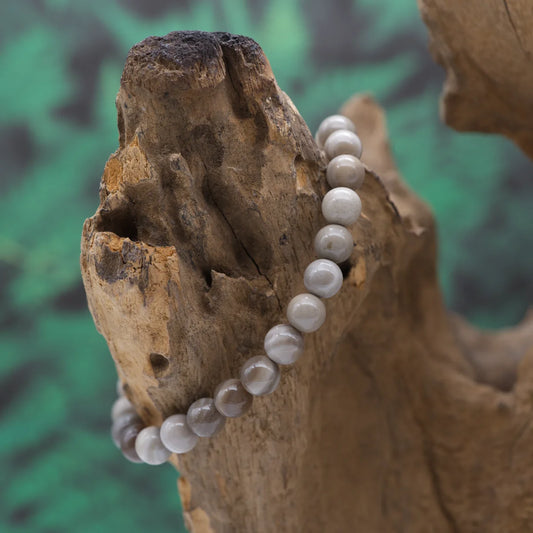 Edelstein-Armband aus 4 mm Flint – erdet und unterstützt Standfestigkeit.