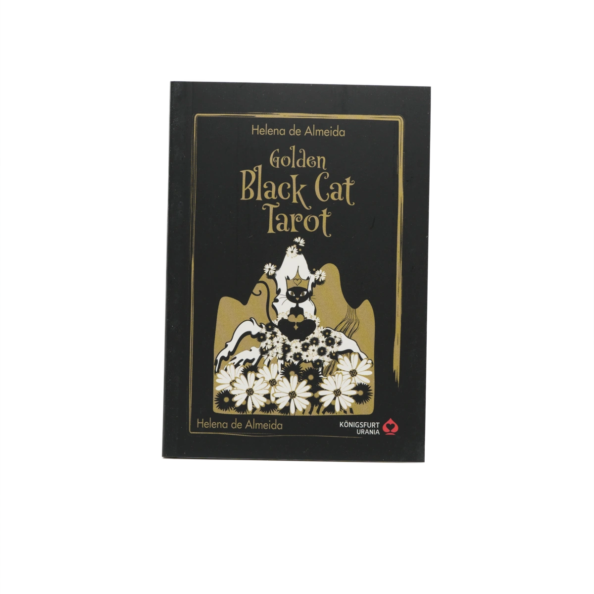 Black Cats Tarot von Helena de Almeida – magisches Katzen-Tarot mit Golddruck und liebevollen Illustrationen, online kaufen bei Calerris.