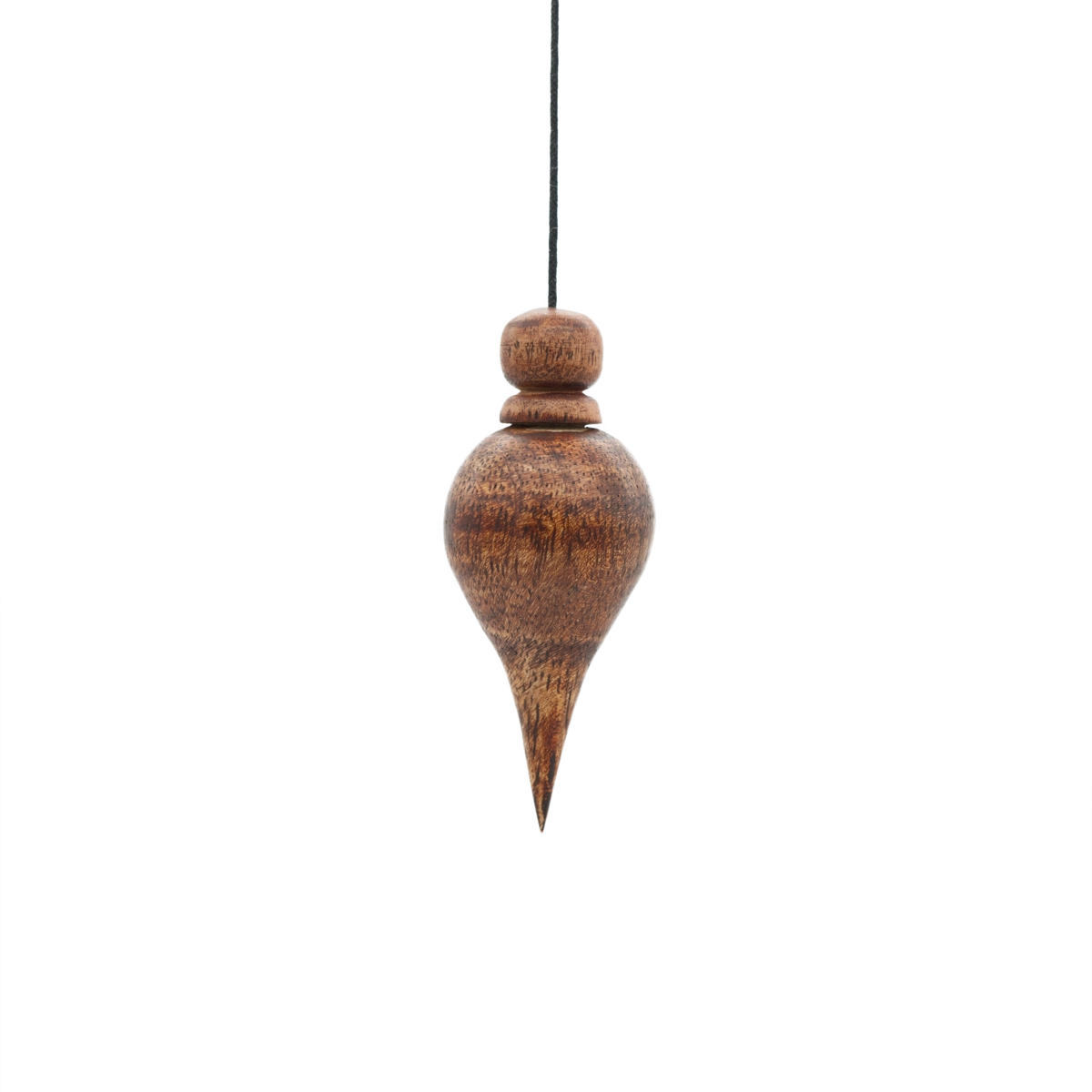 Holzpendel aus Mangoholz in Tropfenform – leichtes, natürliches Pendel für Aromatherapie, Homöopathie und Energiearbeit, online kaufen bei Calerris.
