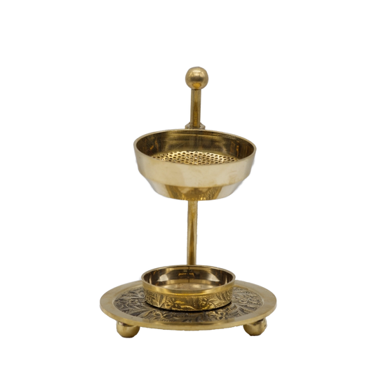 Räucherstövchen Inari aus Metall mit Sieb und Teelichthalter – ideal zum sanften Räuchern und online kaufen bei Calerris.