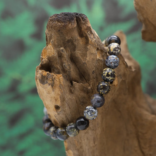 Edelstein-Armband aus 8 mm Ozeanjaspis-Perlen – schenkt Ruhe und emotionale Stabilität.