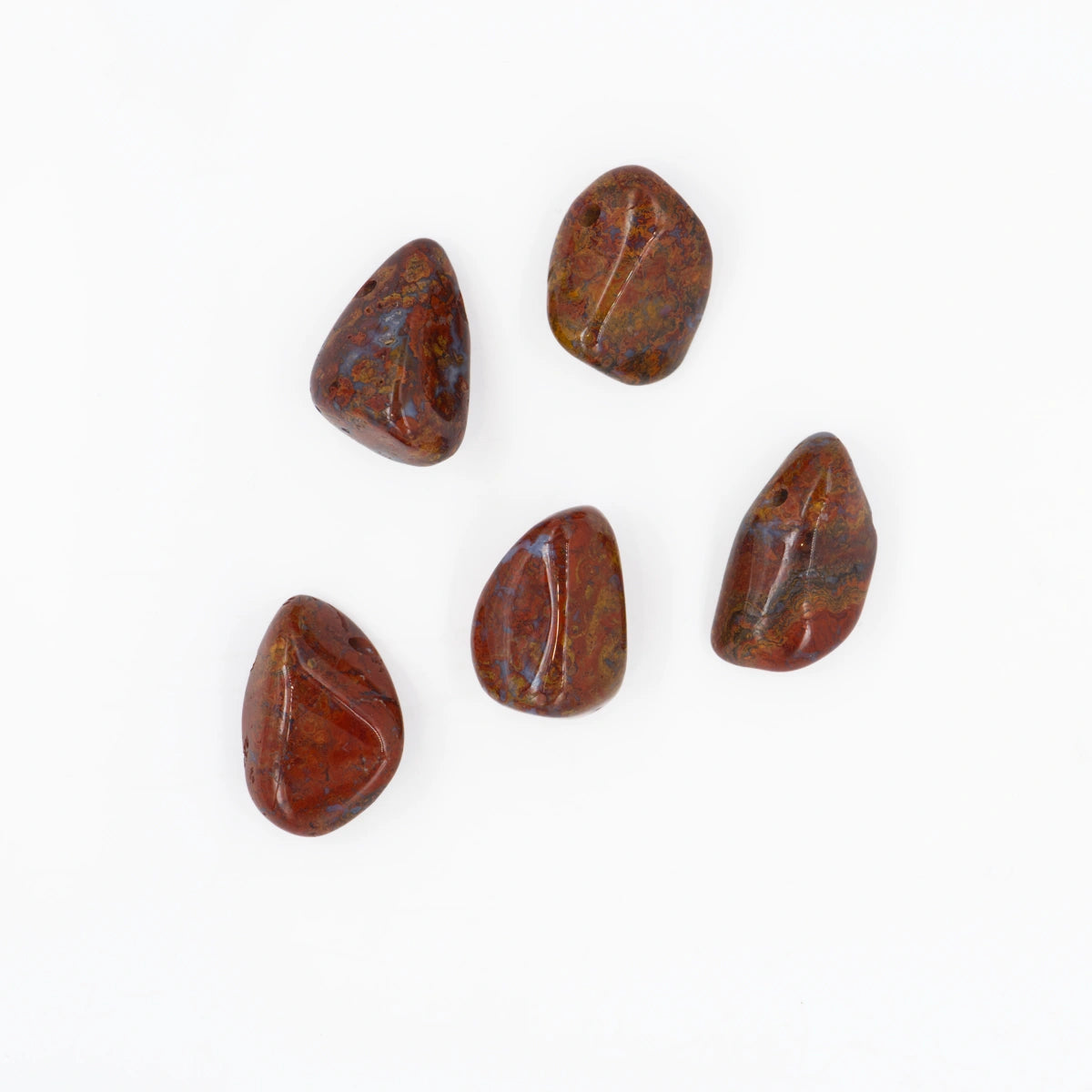 Jaspis Chalcedon "Universit" Anhänger gelocht