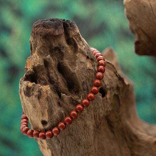 Jaspis rot Armband 4mm